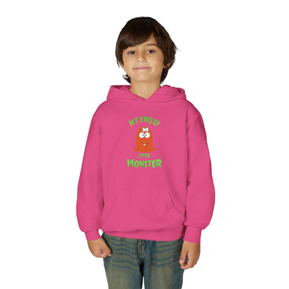 Youth Hoodie — "My Sweet Little Monster" Cute Kid Monster Graphic Sweatshirt