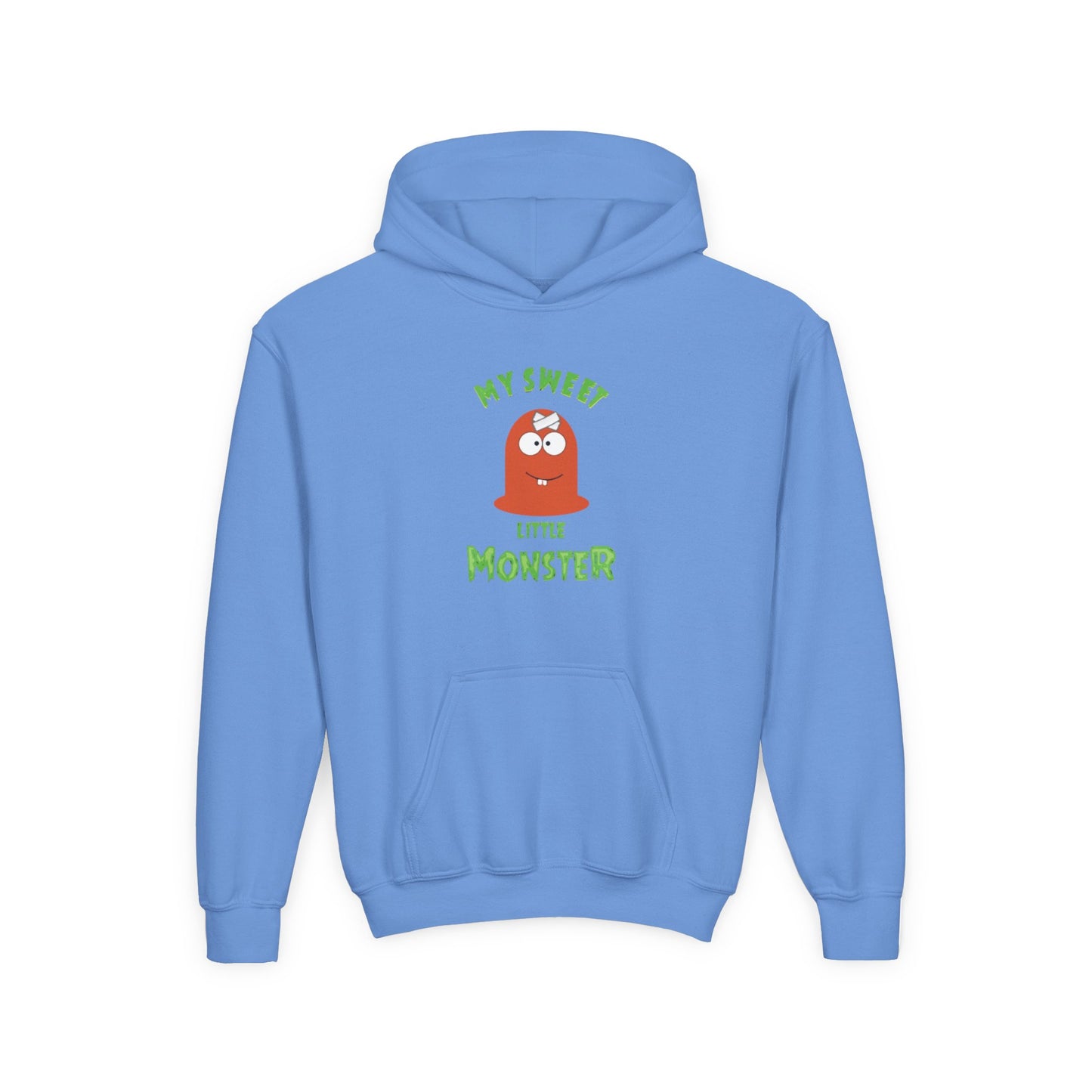 Youth Hoodie — "My Sweet Little Monster" Cute Kid Monster Graphic Sweatshirt