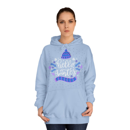Winter Vibes Hoodie - "Hello Winter" Cozy Pullover