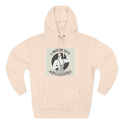 I Work Out So I Can Eat Cookies Hoodie - Funny Fitness Cookie Lover Sweatshirt