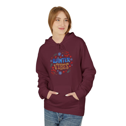 Winter Vibes Hoodie – Cozy Snowflake Graphic Pullover