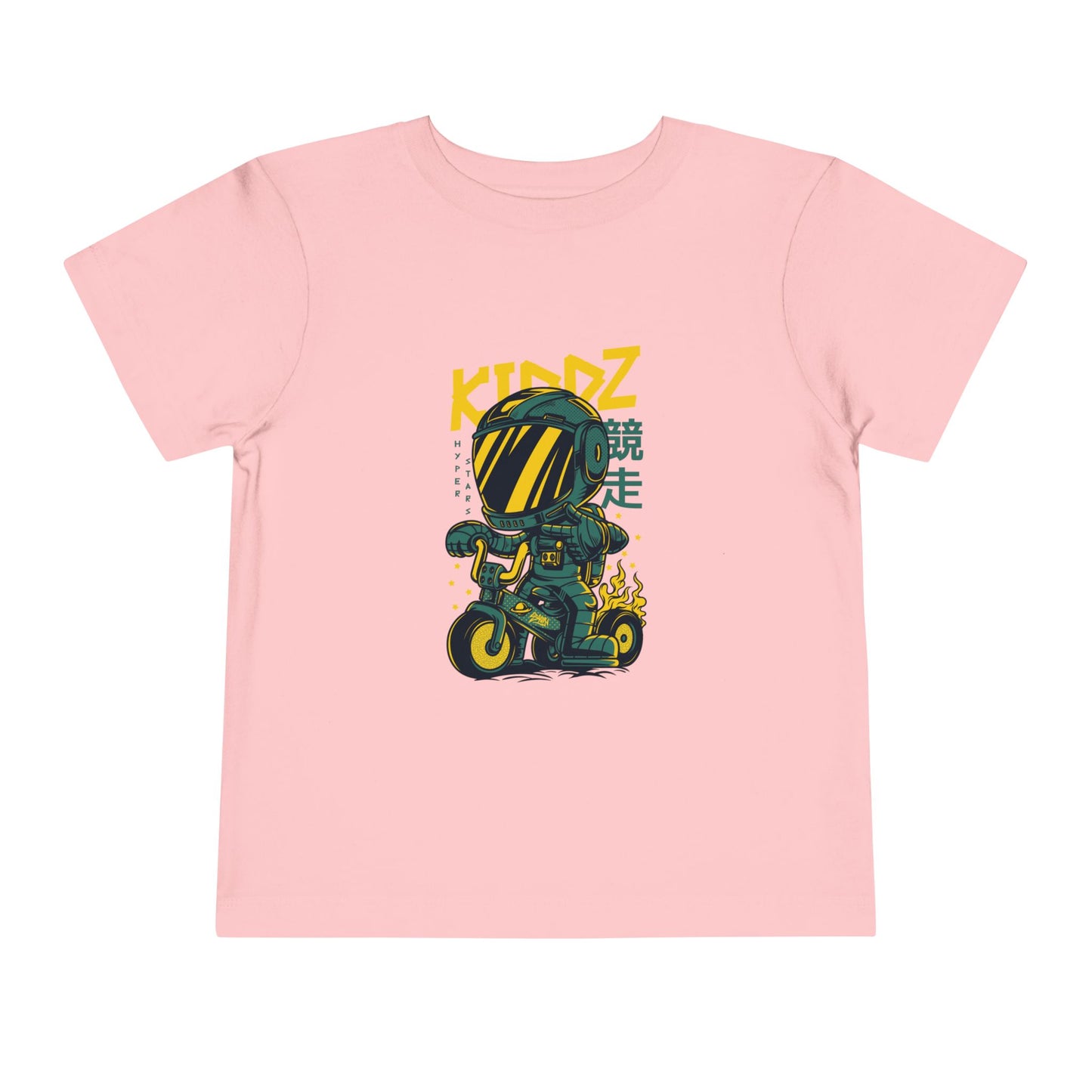 Kids Motorcycle Racer Toddler Tee — 'KIDZ' Helmet Graphic
