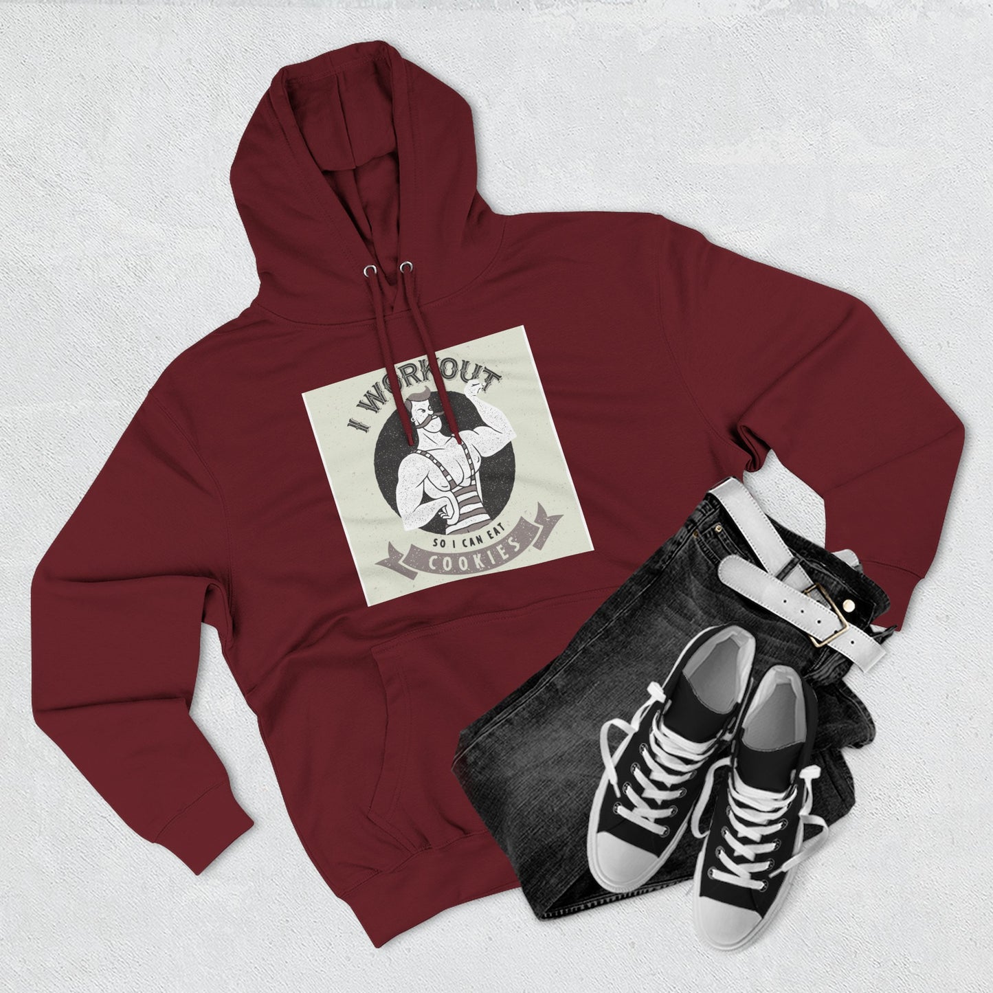 I Work Out So I Can Eat Cookies Hoodie - Funny Fitness Cookie Lover Sweatshirt