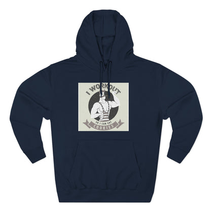 I Work Out So I Can Eat Cookies Hoodie - Funny Fitness Cookie Lover Sweatshirt
