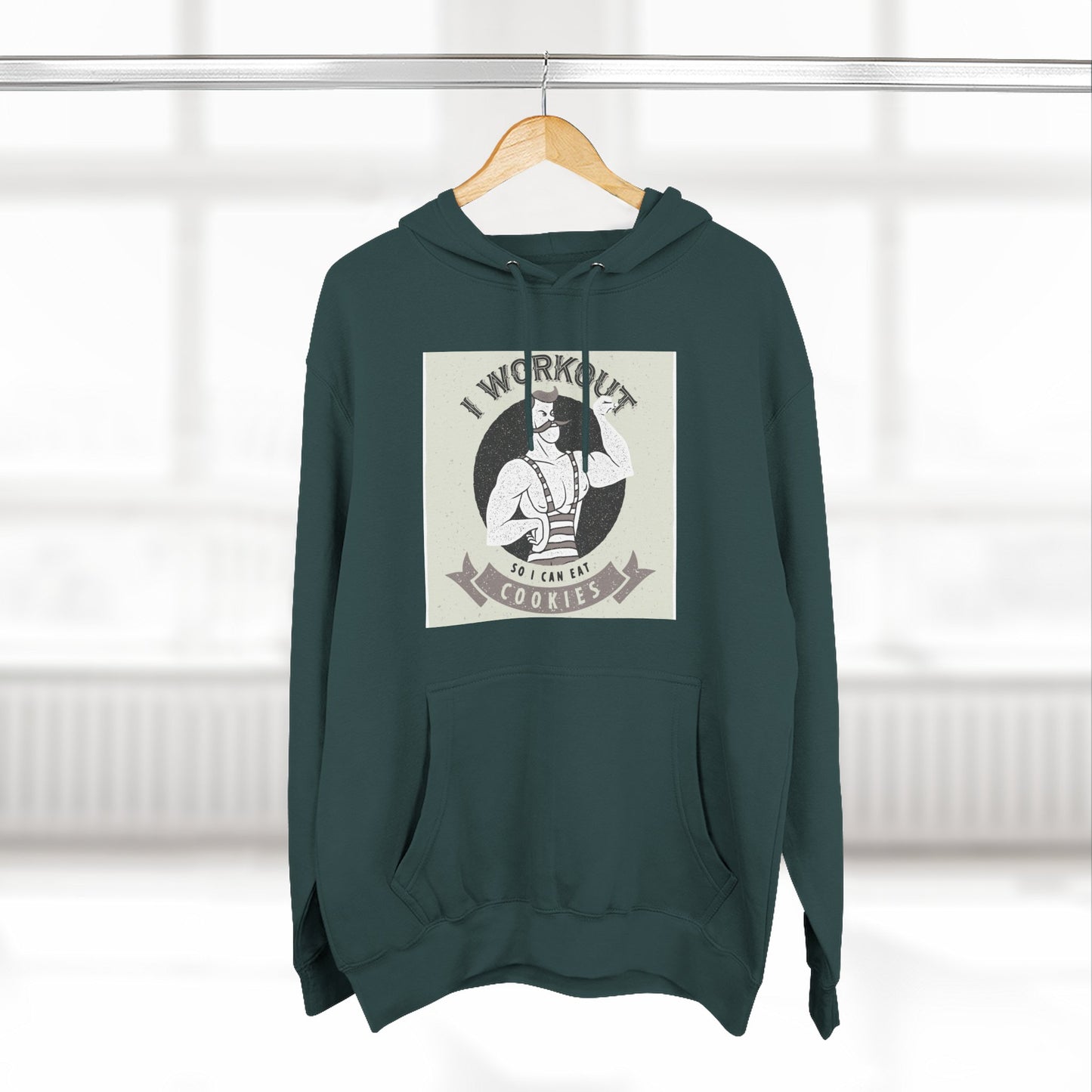 I Work Out So I Can Eat Cookies Hoodie - Funny Fitness Cookie Lover Sweatshirt