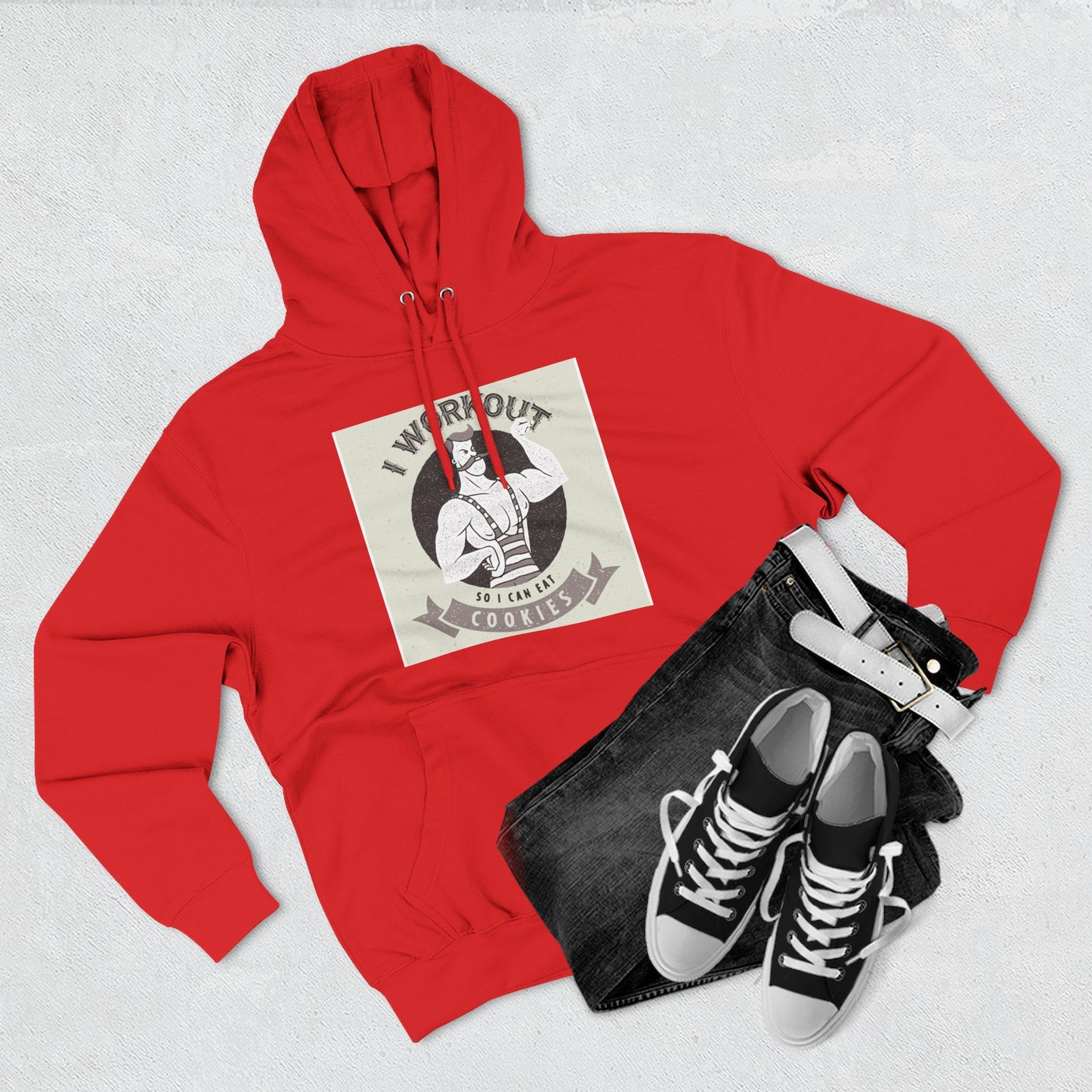 I Work Out So I Can Eat Cookies Hoodie - Funny Fitness Cookie Lover Sweatshirt