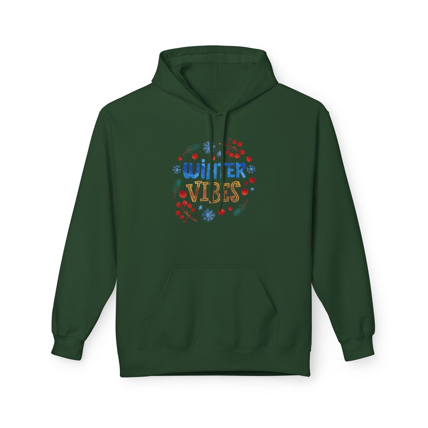 Winter Vibes Hoodie – Cozy Snowflake Graphic Pullover