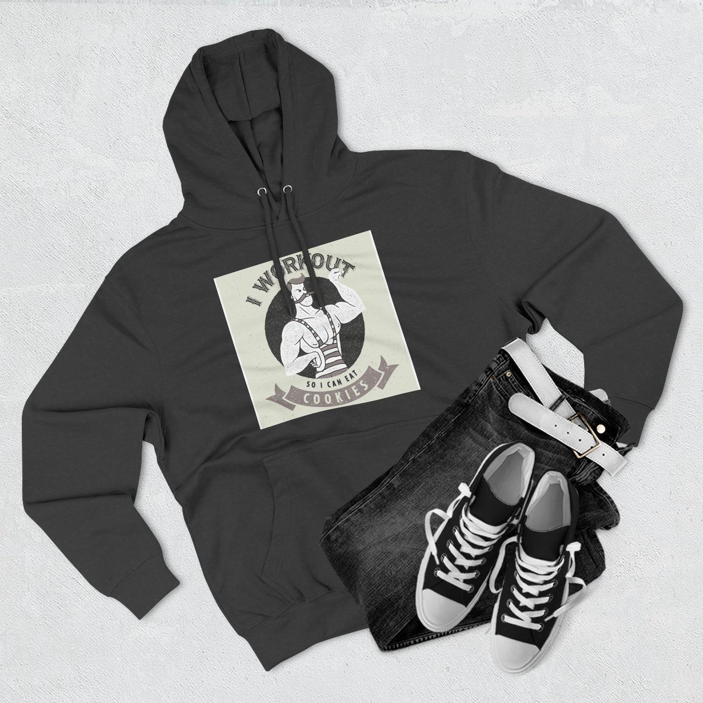 I Work Out So I Can Eat Cookies Hoodie - Funny Fitness Cookie Lover Sweatshirt