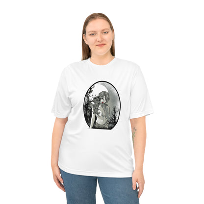Artistic Unisex Performance T-shirt - Moonlit Reflection Design
