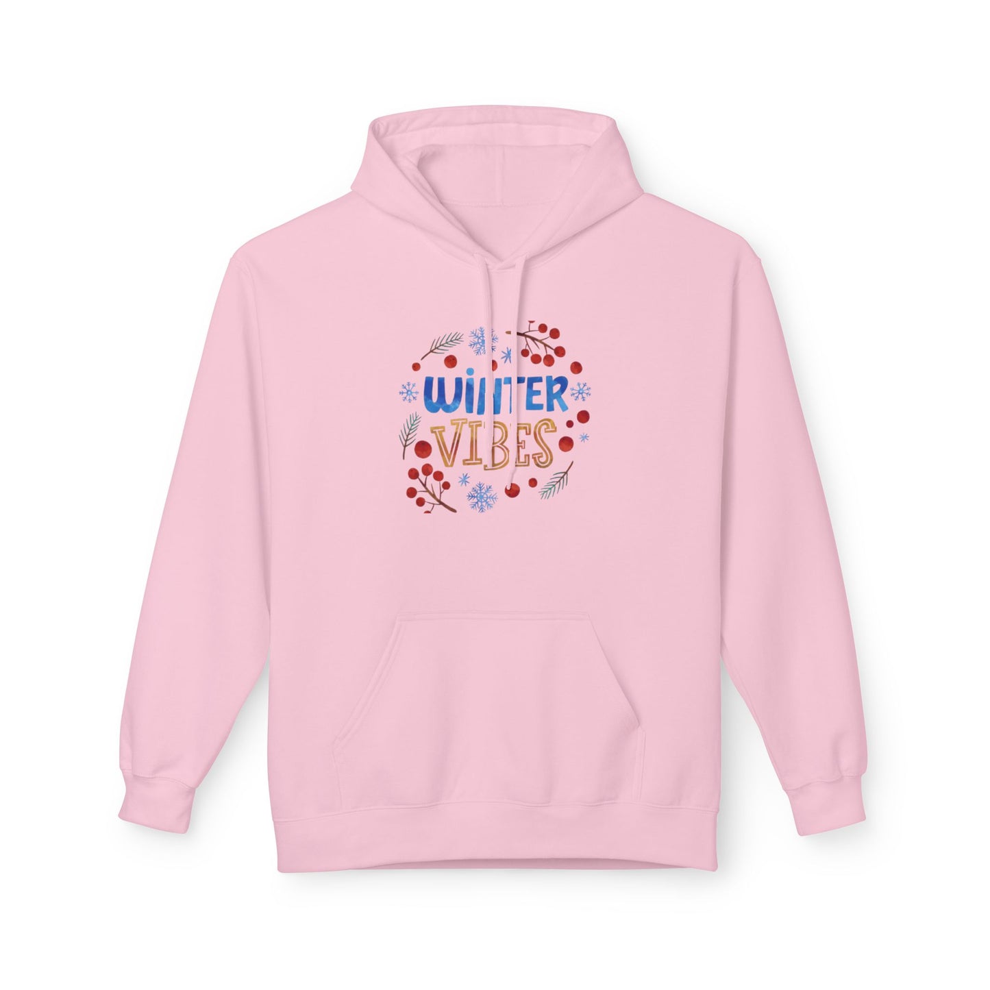 Winter Vibes Hoodie – Cozy Snowflake Graphic Pullover