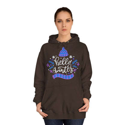 Winter Vibes Hoodie - "Hello Winter" Cozy Pullover