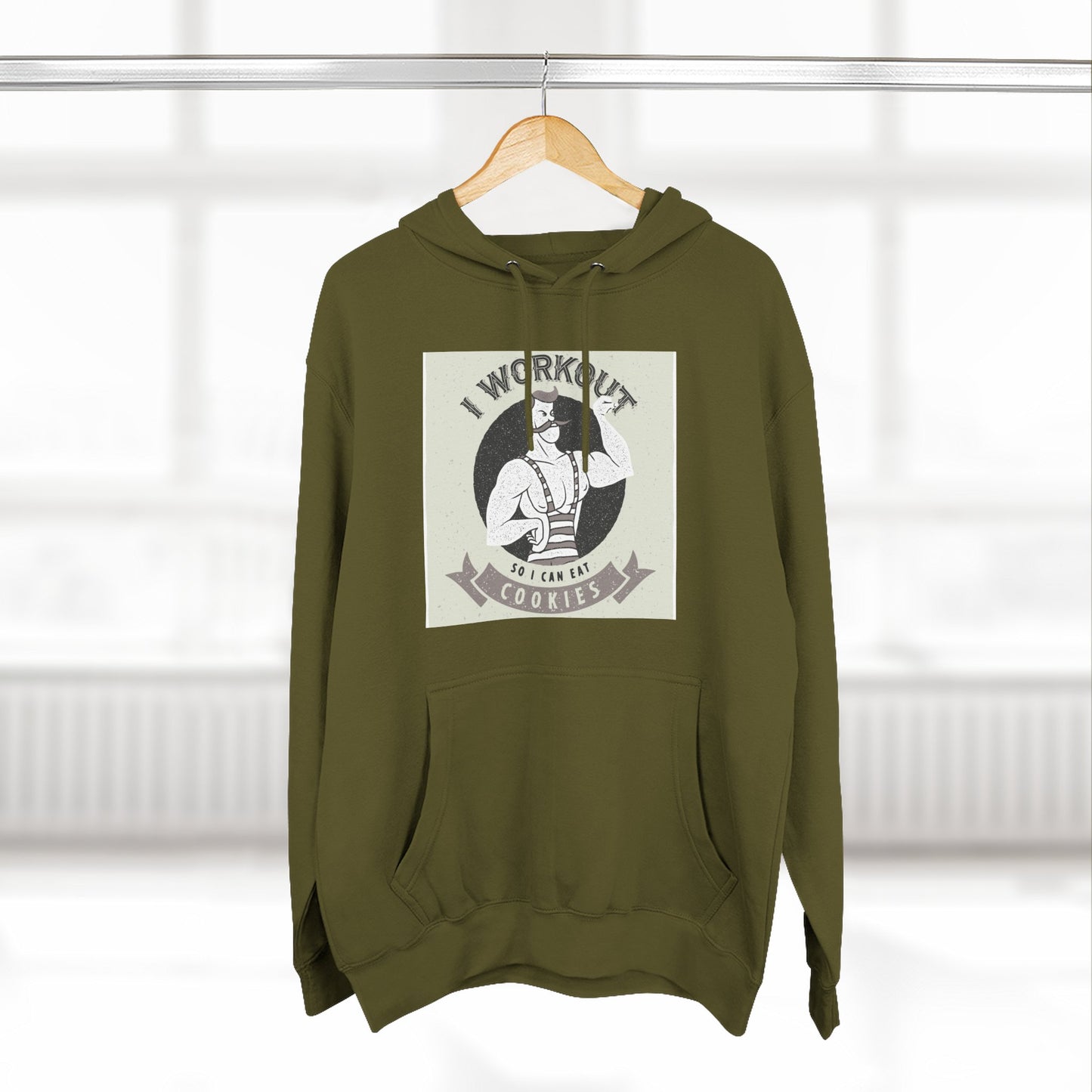 I Work Out So I Can Eat Cookies Hoodie - Funny Fitness Cookie Lover Sweatshirt