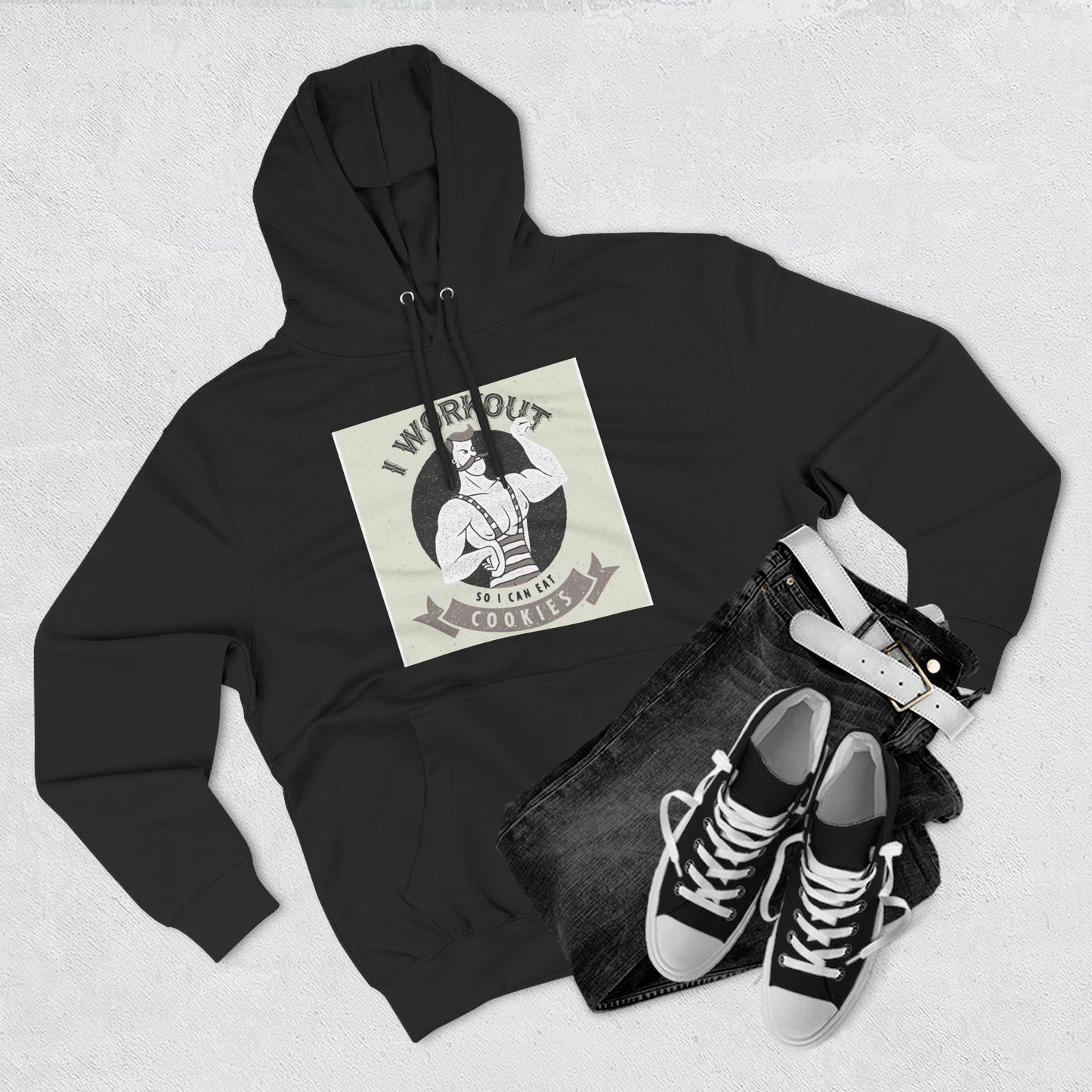 I Work Out So I Can Eat Cookies Hoodie - Funny Fitness Cookie Lover Sweatshirt