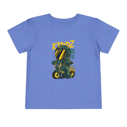 Kids Motorcycle Racer Toddler Tee — 'KIDZ' Helmet Graphic