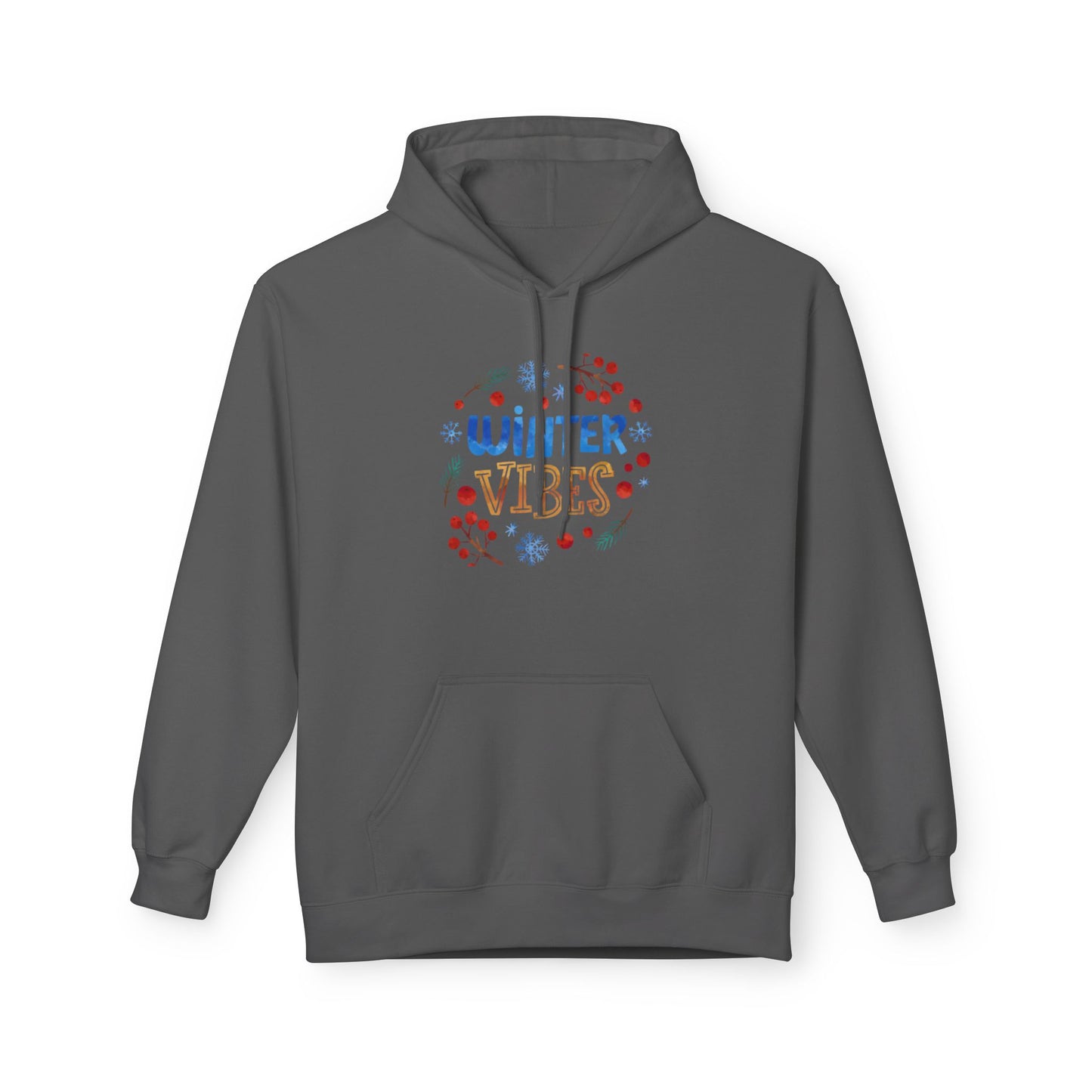 Winter Vibes Hoodie – Cozy Snowflake Graphic Pullover