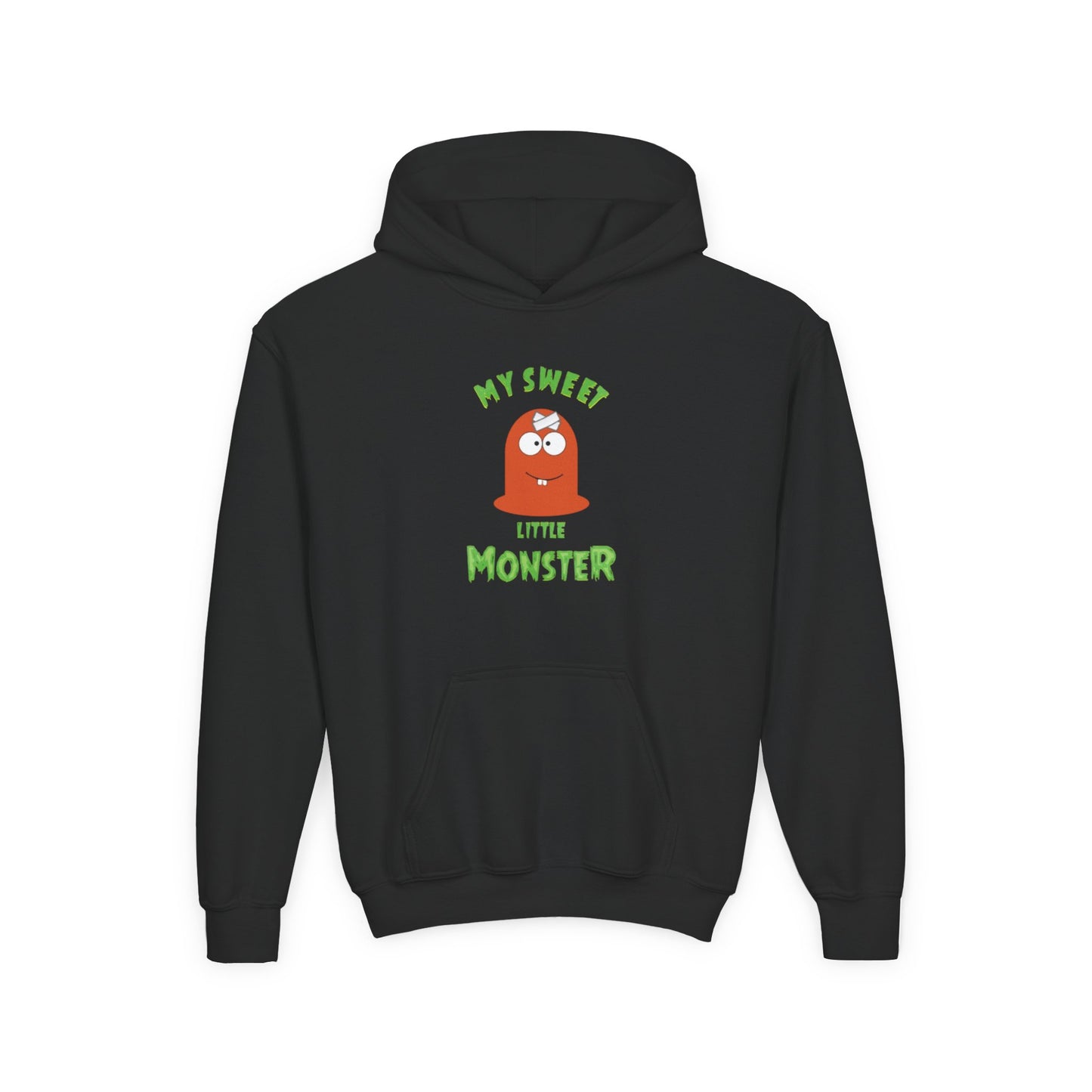 Youth Hoodie — "My Sweet Little Monster" Cute Kid Monster Graphic Sweatshirt