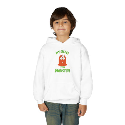 Youth Hoodie — "My Sweet Little Monster" Cute Kid Monster Graphic Sweatshirt