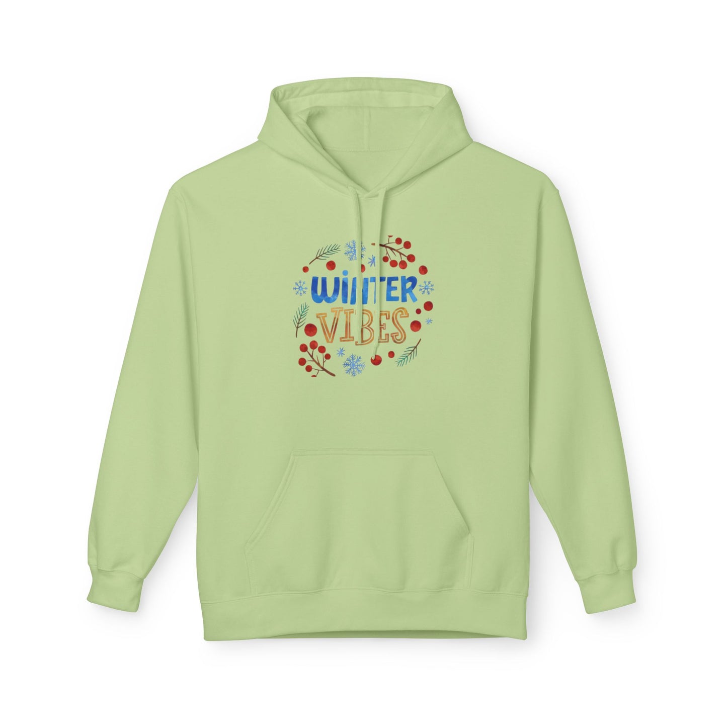 Winter Vibes Hoodie – Cozy Snowflake Graphic Pullover