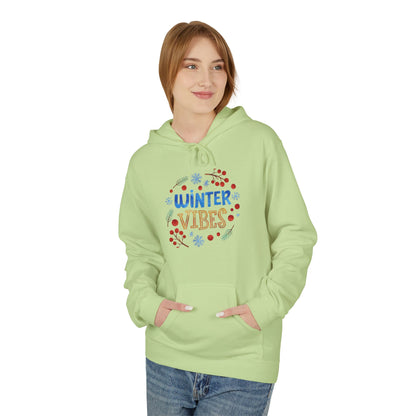 Winter Vibes Hoodie – Cozy Snowflake Graphic Pullover
