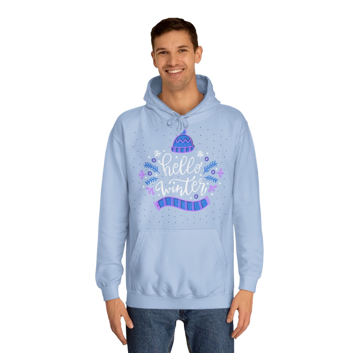 Winter Vibes Hoodie - "Hello Winter" Cozy Pullover