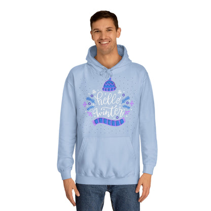 Winter Vibes Hoodie - "Hello Winter" Cozy Pullover