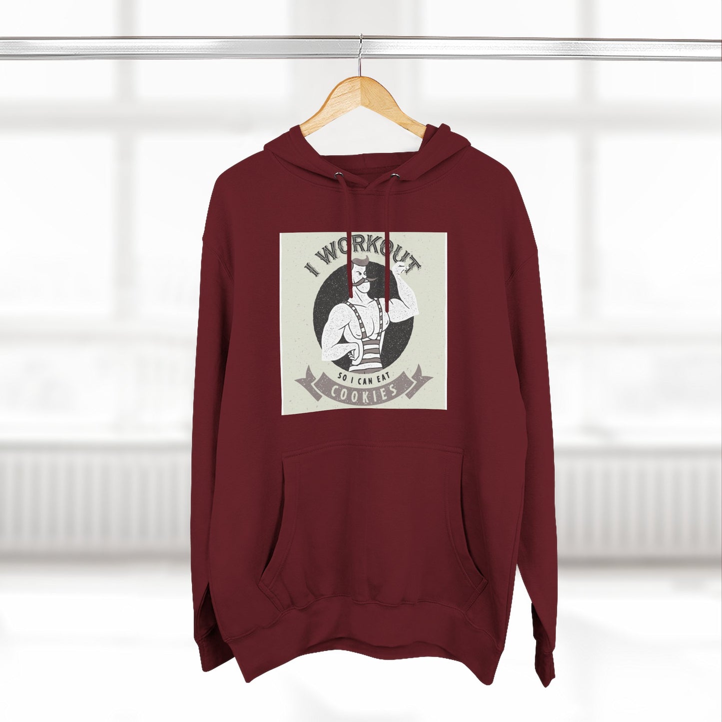 I Work Out So I Can Eat Cookies Hoodie - Funny Fitness Cookie Lover Sweatshirt