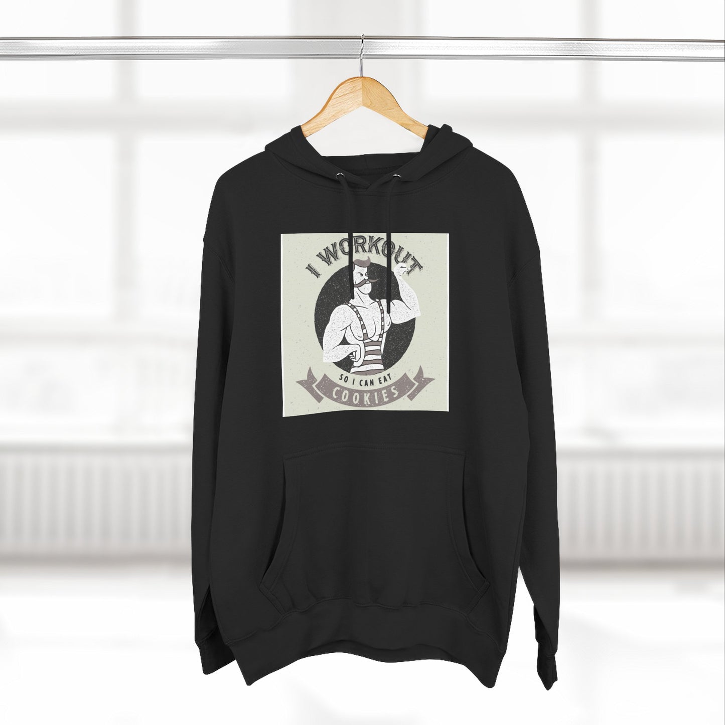 I Work Out So I Can Eat Cookies Hoodie - Funny Fitness Cookie Lover Sweatshirt