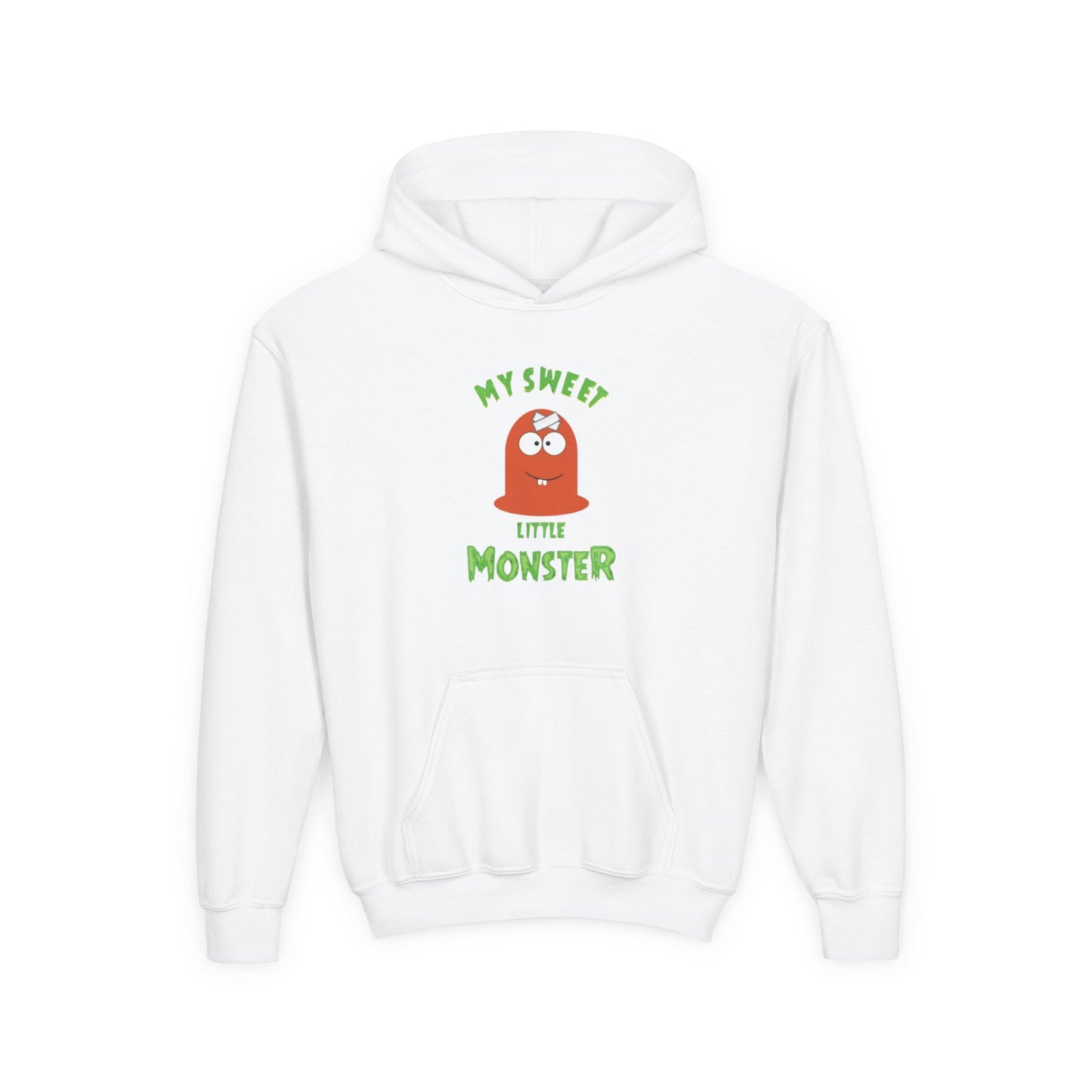 Youth Hoodie — "My Sweet Little Monster" Cute Kid Monster Graphic Sweatshirt