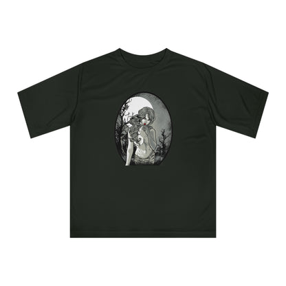 Artistic Unisex Performance T-shirt - Moonlit Reflection Design