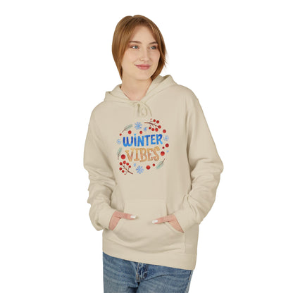 Winter Vibes Hoodie – Cozy Snowflake Graphic Pullover