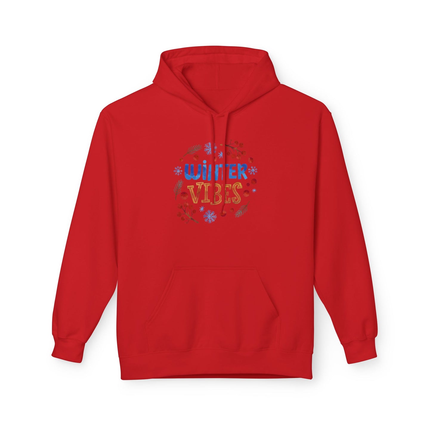 Winter Vibes Hoodie – Cozy Snowflake Graphic Pullover
