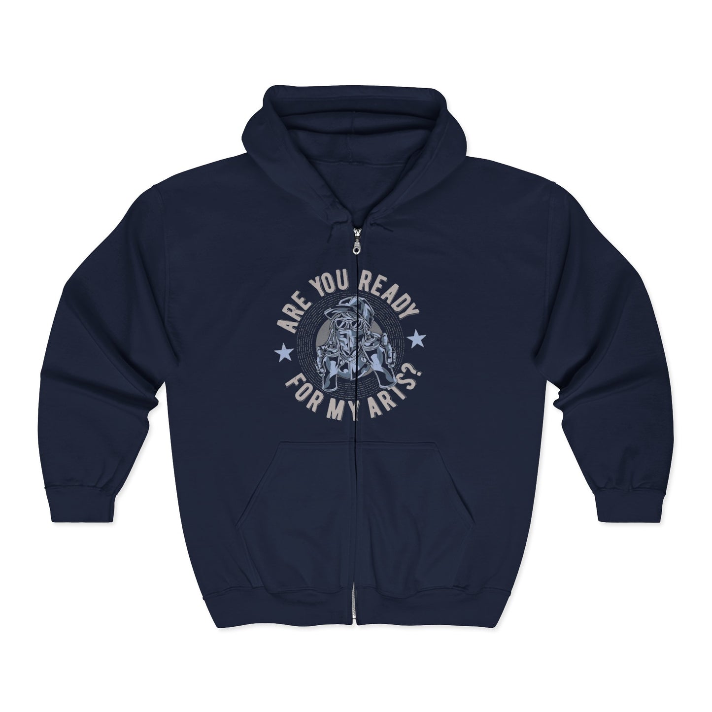 Are You Ready For My Ark? Full-Zip Hoodie — Nautical Vintage Ship Graphic
