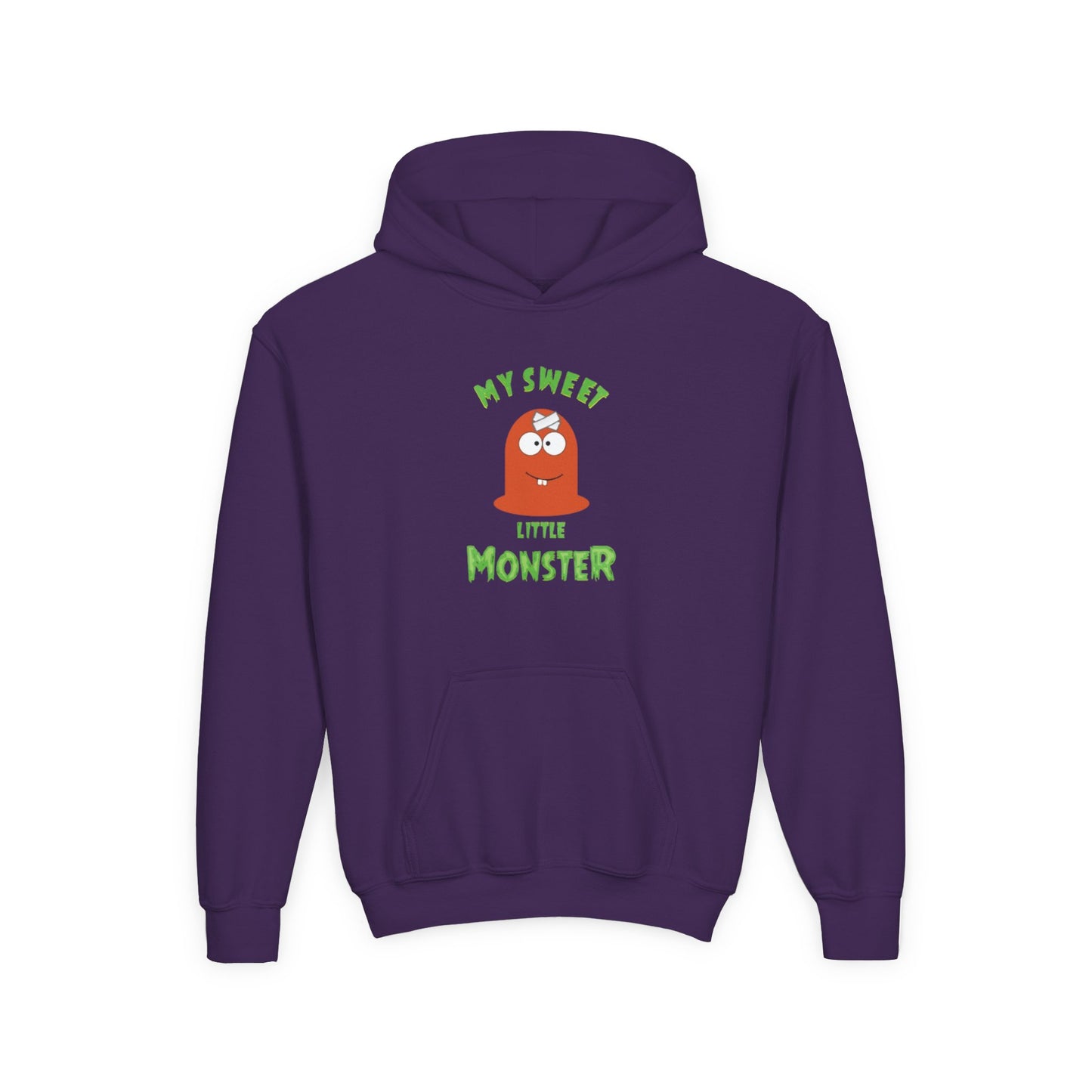 Youth Hoodie — "My Sweet Little Monster" Cute Kid Monster Graphic Sweatshirt
