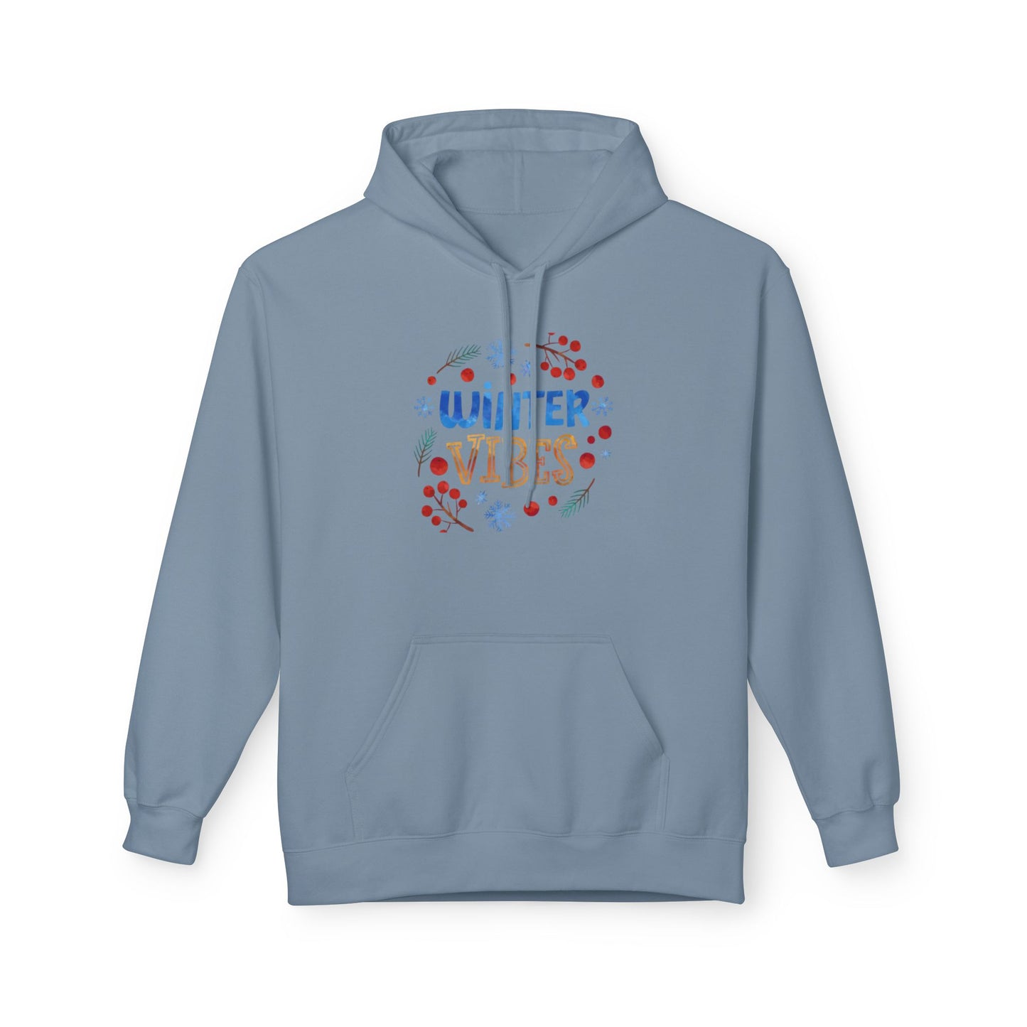 Winter Vibes Hoodie – Cozy Snowflake Graphic Pullover