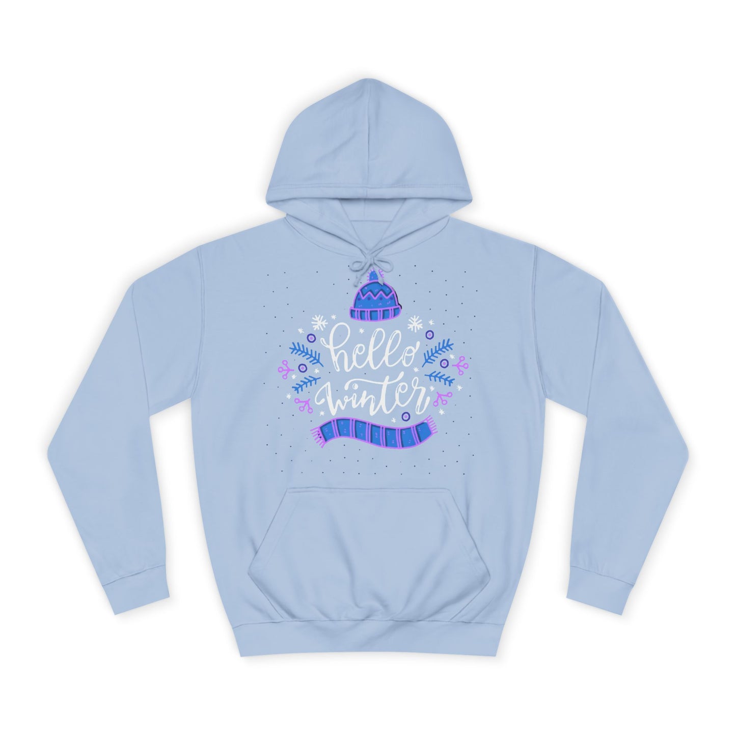 Winter Vibes Hoodie - "Hello Winter" Cozy Pullover