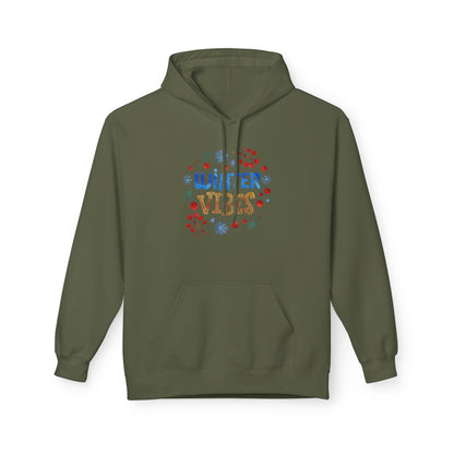 Winter Vibes Hoodie – Cozy Snowflake Graphic Pullover