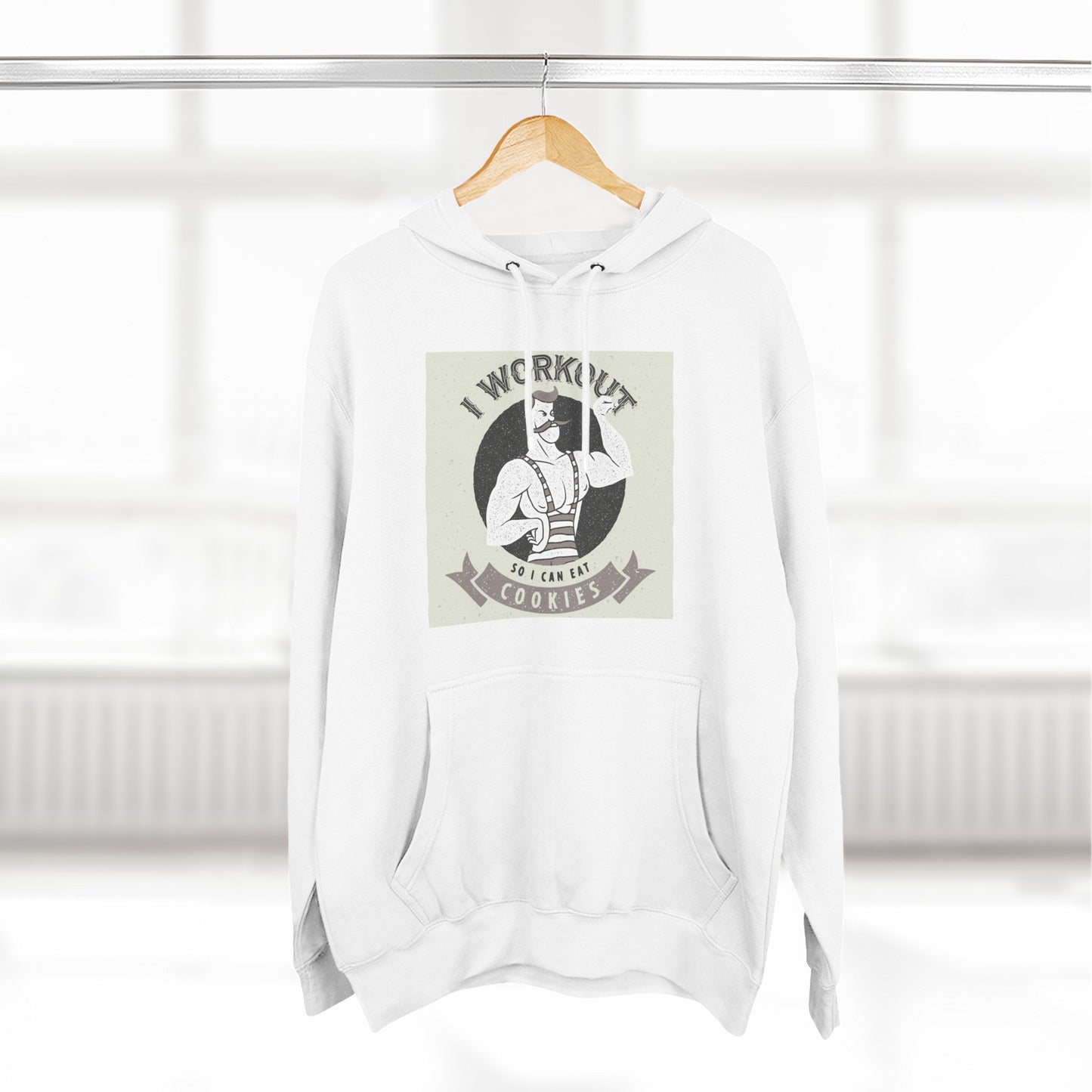 I Work Out So I Can Eat Cookies Hoodie - Funny Fitness Cookie Lover Sweatshirt