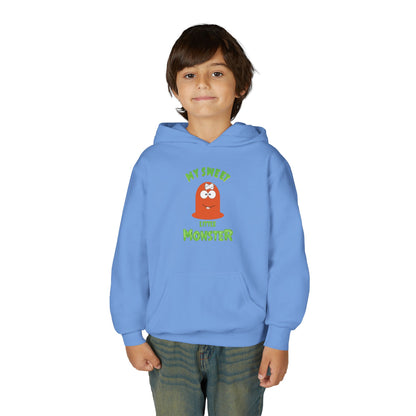 Youth Hoodie — "My Sweet Little Monster" Cute Kid Monster Graphic Sweatshirt