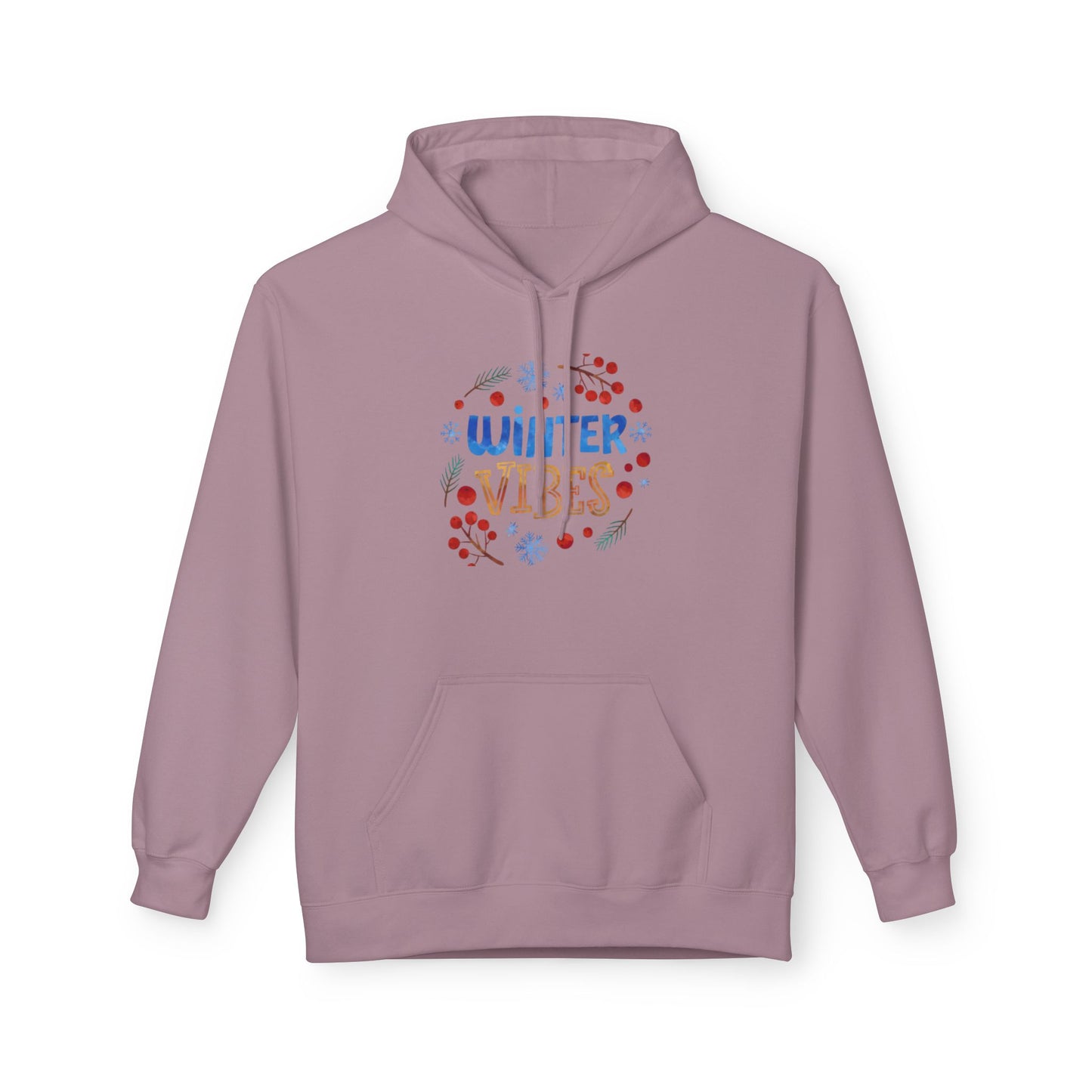 Winter Vibes Hoodie – Cozy Snowflake Graphic Pullover
