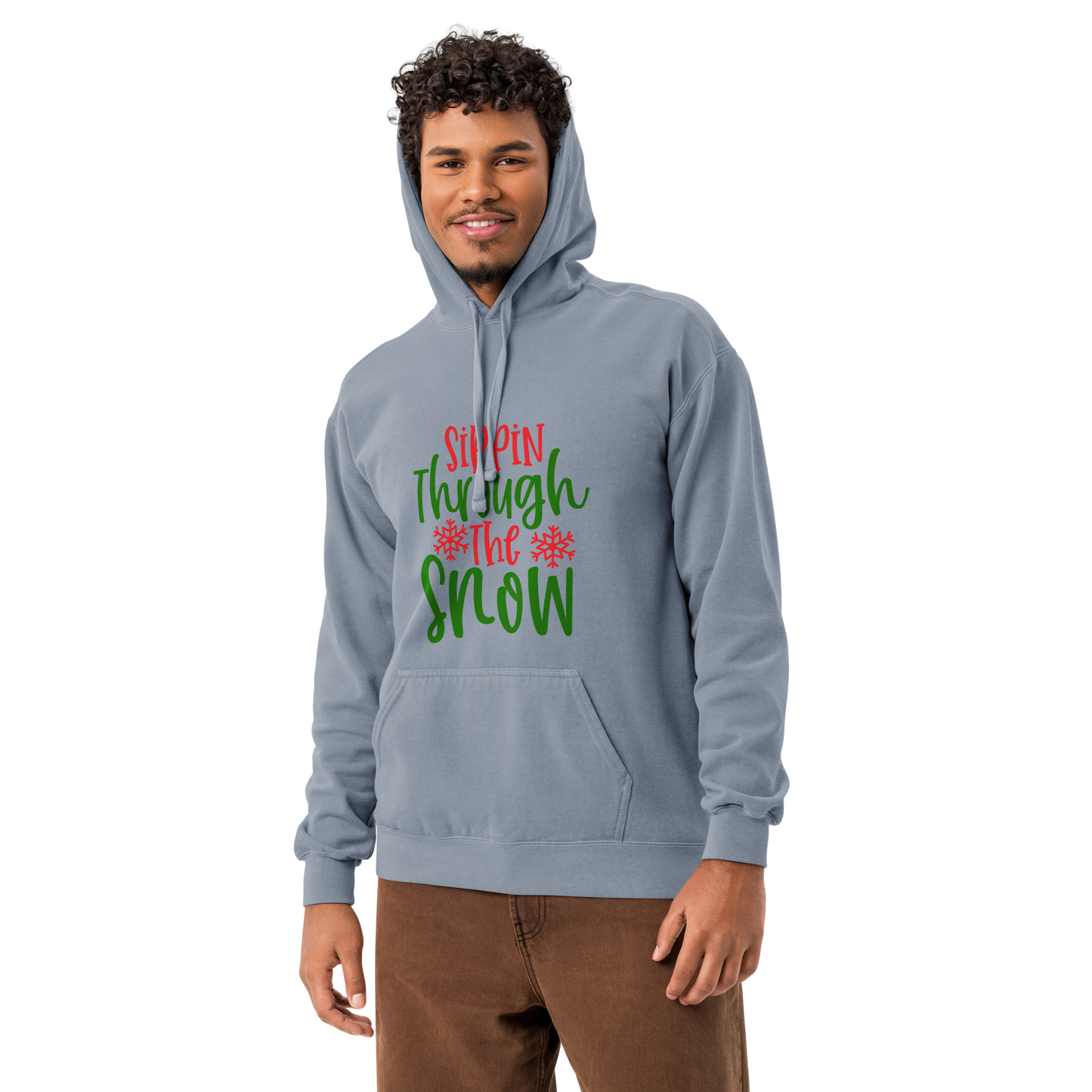 Unisex garment-dyed hoodie