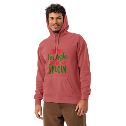 Unisex garment-dyed hoodie