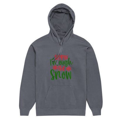 Unisex garment-dyed hoodie