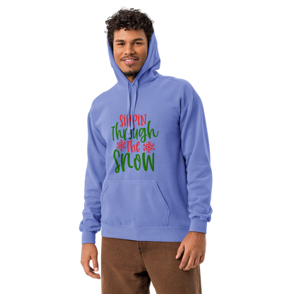 Unisex garment-dyed hoodie