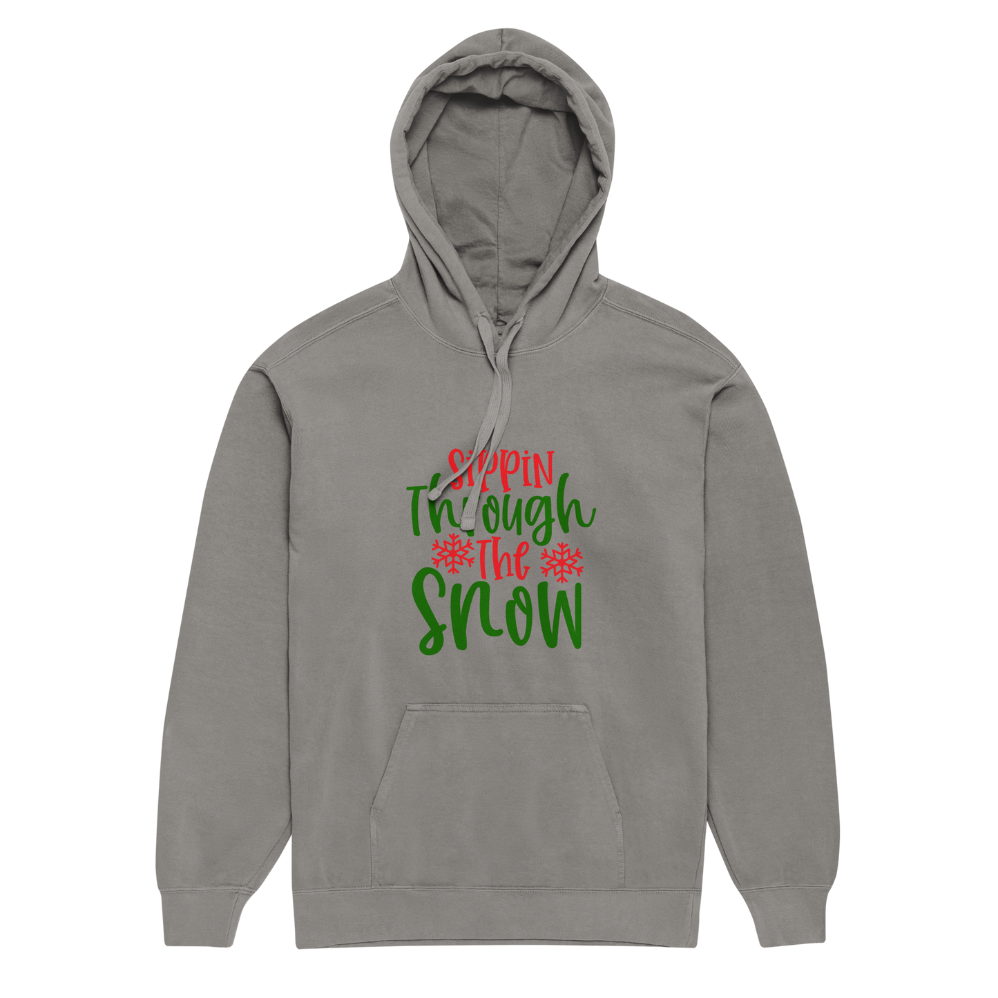 Unisex garment-dyed hoodie