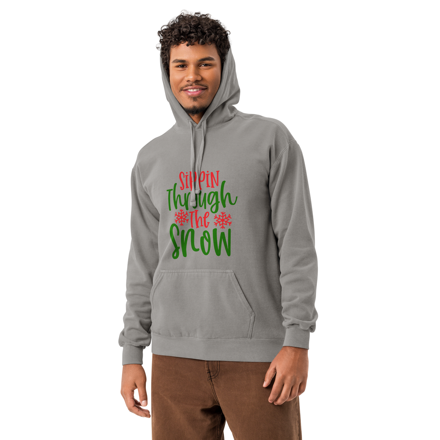 Unisex garment-dyed hoodie