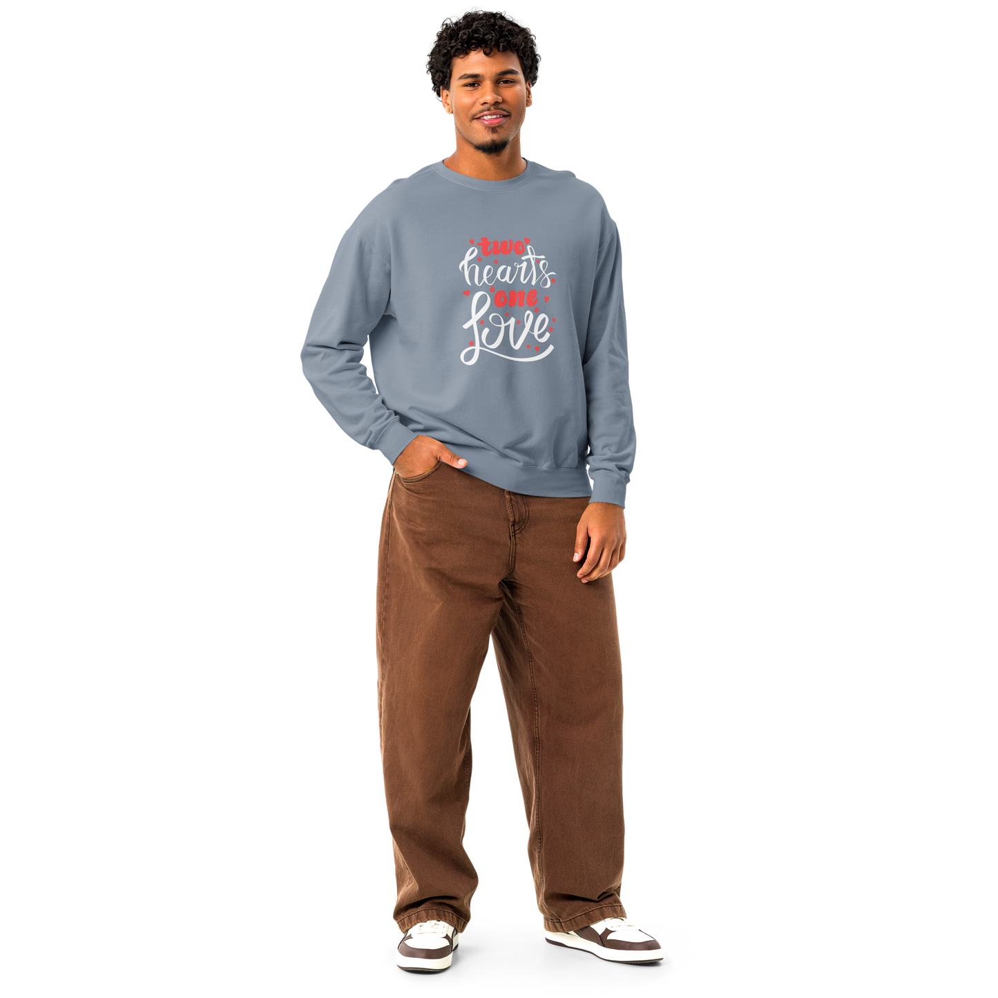 Unisex garment-dyed fleece crewneck sweatshirt