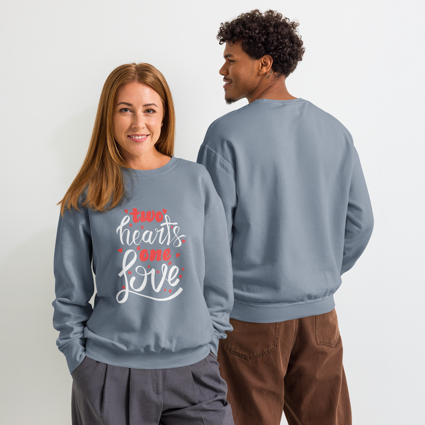 Unisex garment-dyed fleece crewneck sweatshirt