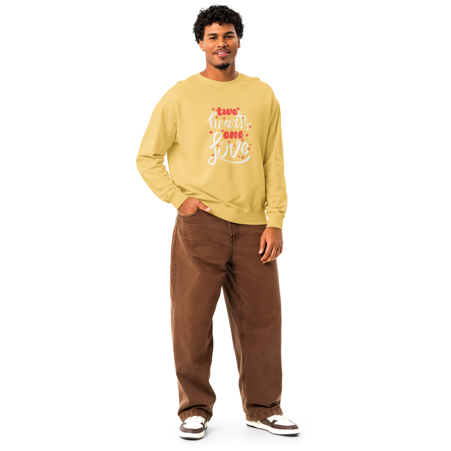 Unisex garment-dyed fleece crewneck sweatshirt