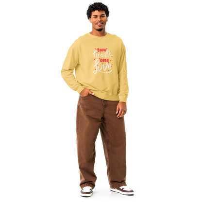 Unisex garment-dyed fleece crewneck sweatshirt