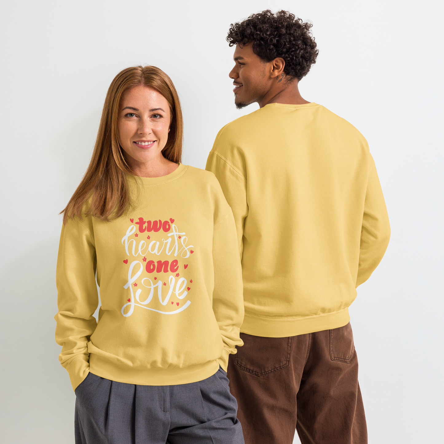 Unisex garment-dyed fleece crewneck sweatshirt